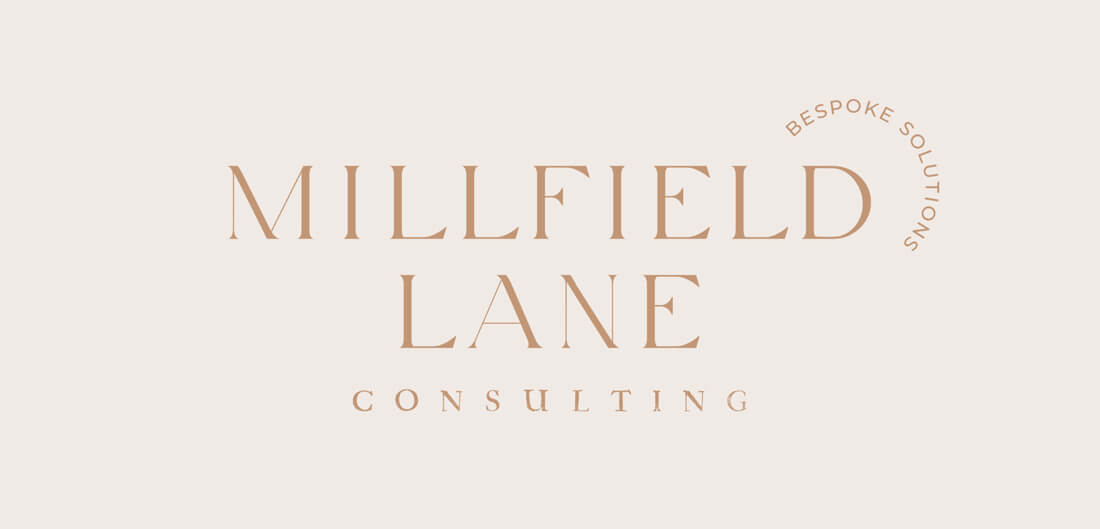 Millfield Lane primary logo design