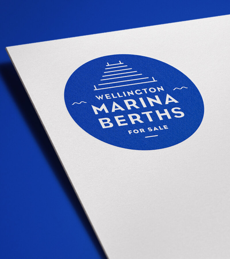 Wellington Marina Berths logo design